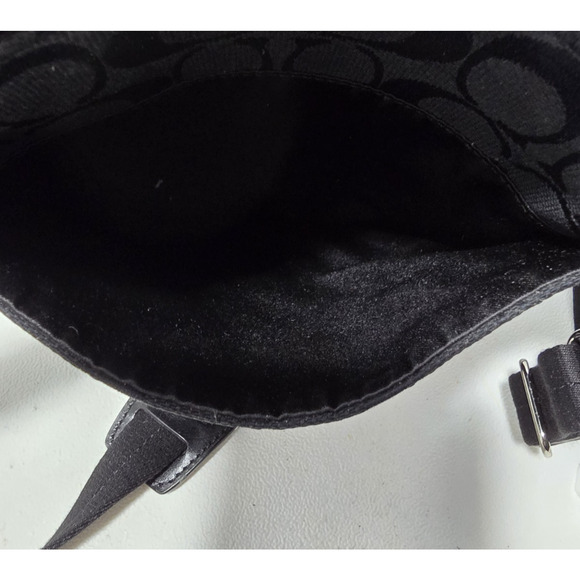 Coach Signature Logo Collection Shoulder Bag Crossbody Swingpack Black - Picture 15 of 15